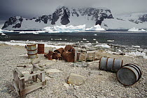 Research refuse on Danco Island, west coast Antarctic Peninsula, Antarctica