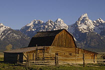 Cunningham Cabin in front of Grand Teton Range, Wyoming