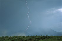 Lightning strike over desert, Santa Rita Mountains, Arizona