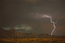 Monsoon rains and lightning over the Santa Rita Mountains, Arizona