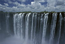 Victoria Falls cascading 420 feet into chasm, largest waterfall the world, UNESCO World Heritage Site, Zimbabwe