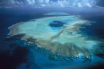 Aerial view of Heron Island and its reef, Capricorn-Bunker Group, Queensland, Australia
