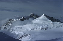 View at midnight from Vinson Massif, looking towards Mt Shinn and Mt Tyree, Ellsworth Mountains, Antarctica
