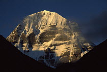 Mt Kailas northeast face at dawn, central Asia, southwestern Tibet
