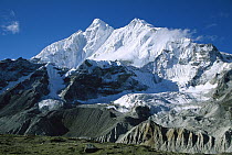 Chomolonzo Peak's north face as seen from Pethang Ringmo Terrace, Kangshung Valley, Tibet
