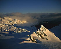 Sunrise on campsite, Franz Josef Glacier, Westland National Park, New Zealand