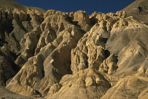 Moonland highly eroded alpine desert near Leh, Ladakh, northwest India