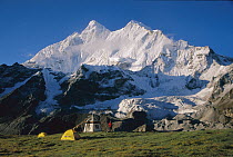 Campsite under Chomolonzo, Pethang Ringmo terrace, Khangshung Glacier, Tibet
