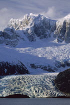 Darwin Range and glacier, Tierra del Fuego, Chile