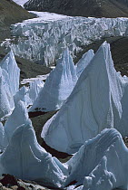 Ice towers on East Rongbuk Glacier, Mount Everest, Tibet