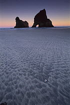 Sand patterns and seastacks, Golden Bay, New Zealand