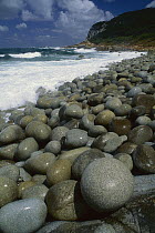 Rocks shaped by pounding waves, Egg Beach, Flinders Island, Tasmania, Australia