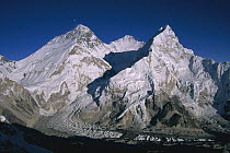 Mount Everest, Lhotse, and Nuptse as seen from Mount Pumori, Sagarmatha National Park, Nepal