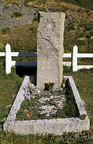 The grave of British explorer Ernest Shackleton, South Georgia Island