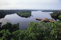 Tourist lodge on the Amazon River, Brazil