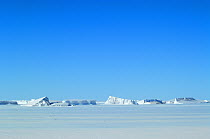 Salt pack ice and icebergs, Antarctica