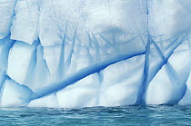 Crevasses created by the melting of the ice, Antarctica