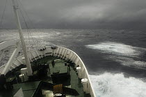 Waves in front of the bow of the Professor Molchanov, Antarctica