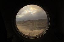 View through a porthole of the Professor Molchanov, Antarctica