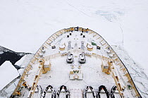 The bow of the Russian icebreaker Kapitan Khlebnikov, Antarctica