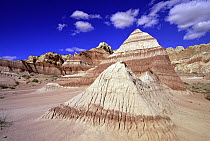 Chinle formation showing clearly defined layers of sandstone, Grand Staircase-Escalante National Monument, Utah