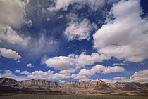 Vermilion Cliffs near Marble Canyon, spring cumulus clouds, northern Arizona