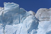 Graphic forms of blue ice, seracs and cracks, Fortuna Glacier, South Georgia Island, Southern Ocean, Antarctic Convergance