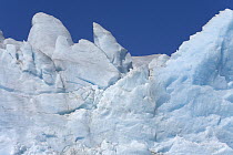 Graphic forms of blue ice, seracs and cracks, Fortuna Glacier, South Georgia Island, Southern Ocean, Antarctic Convergence