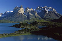 Cuernos del Paine and Lago Pehoe, Torres del Paine National Park, Patagonia, Chile