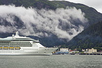 Cruise ship in Juneau harbor, Alaska