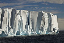 Tabular iceberg showing annual layers of snow, Robertson Bay, Ross Sea, Antarctica