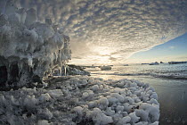 Ice boulders on Ridley Beach, Cape Adare, Ross Sea, Antarctica