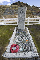 Grave of British explorer Ernest Shackleton, South Georgia Island
