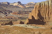 Arid desert and sandstone buttes, Capitol Reef National Park, Utah