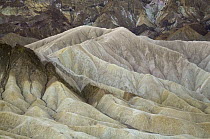Eroded sandstone ridges and buttes of famous Zabriskie Point, Death Valley National Park, California