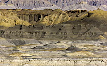 Eroded sandstone bluffs, Henry Mountains, Utah