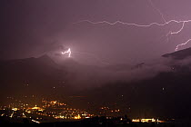 Lightning over Matrei, Hohe Tauern National Park, Austria