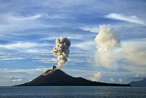 Krakatoa volcano erupting in May 2009, Ujung Kulon National Park, Sunda Strait, Indonesia