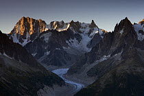 Grandes Jorasses at sunrise, Mont Blanc, France