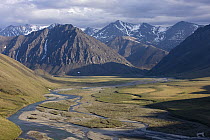 Aichilik River channels and gravel bars on coastal plain, Arctic National Wildlife Refuge, Alaska