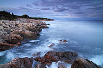 Coastal granite rocks, Cape Breton Highlands National Park, Gulf of St. Lawrence, Nova Scotia, Canada