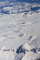 Andes with glaciers in early spring, southern Chile