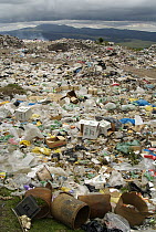 Uncontrolled landfill with large amount of plastic, Guatemala
