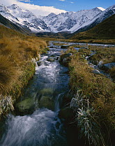 Cameron River and Arrowsmith Range, central Southern Alps, New Zealand