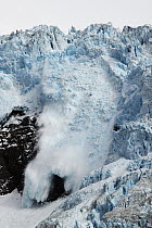Ice breaking off glacier, Alaska