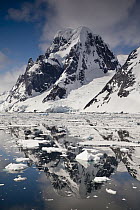 Mount Scott reflection at entrance to Lemaire Channel, Antarctic Peninsula, Antarctica