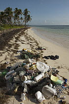 Beach trash, Sian Ka'an Biosphere Reserve, Quintana Roo, Mexico
