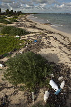 Beach trash, Sian Ka'an Biosphere Reserve, Quintana Roo, Mexico