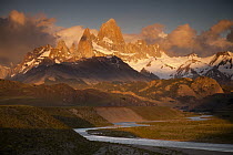 Dawn light over Mount Fitzroy, Los Glaciares National Park, Patagonia, Argentina