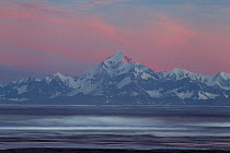 Mount Saint Elias rising above Yakutat Bay at sunrise, Wrangell St. Elias National Park, Alaska